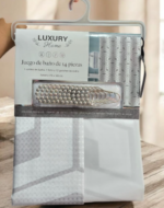 cortina baño 14 piezas