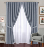 Cortina blakaout lino 4 paños